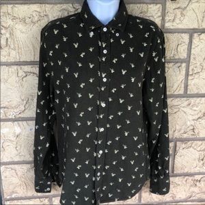 Arizona Jeans button down flannel deer Top Winter
Size Small